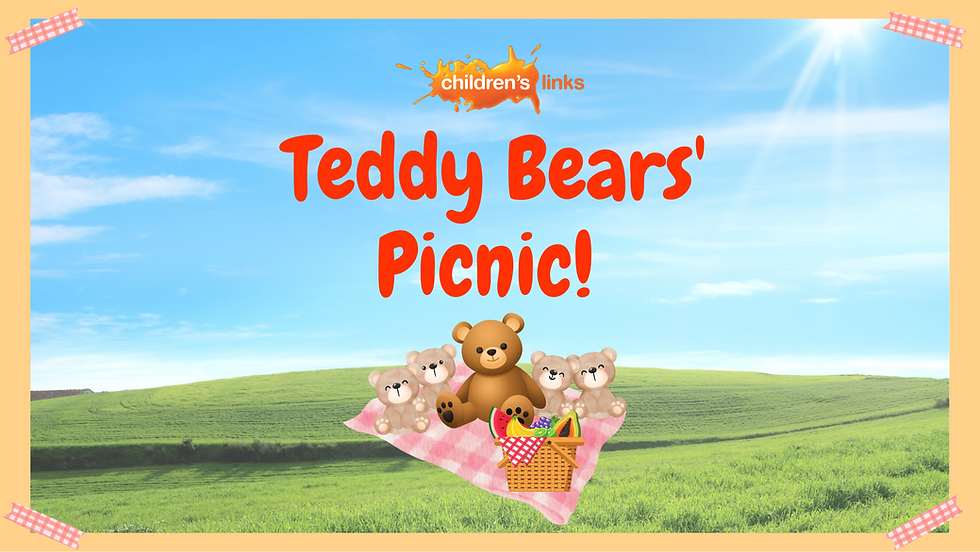 An image showing cartoon Teddy Bears at a picnic.