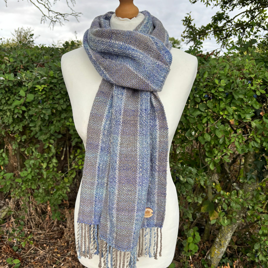 Jack Frost scarf front knot view