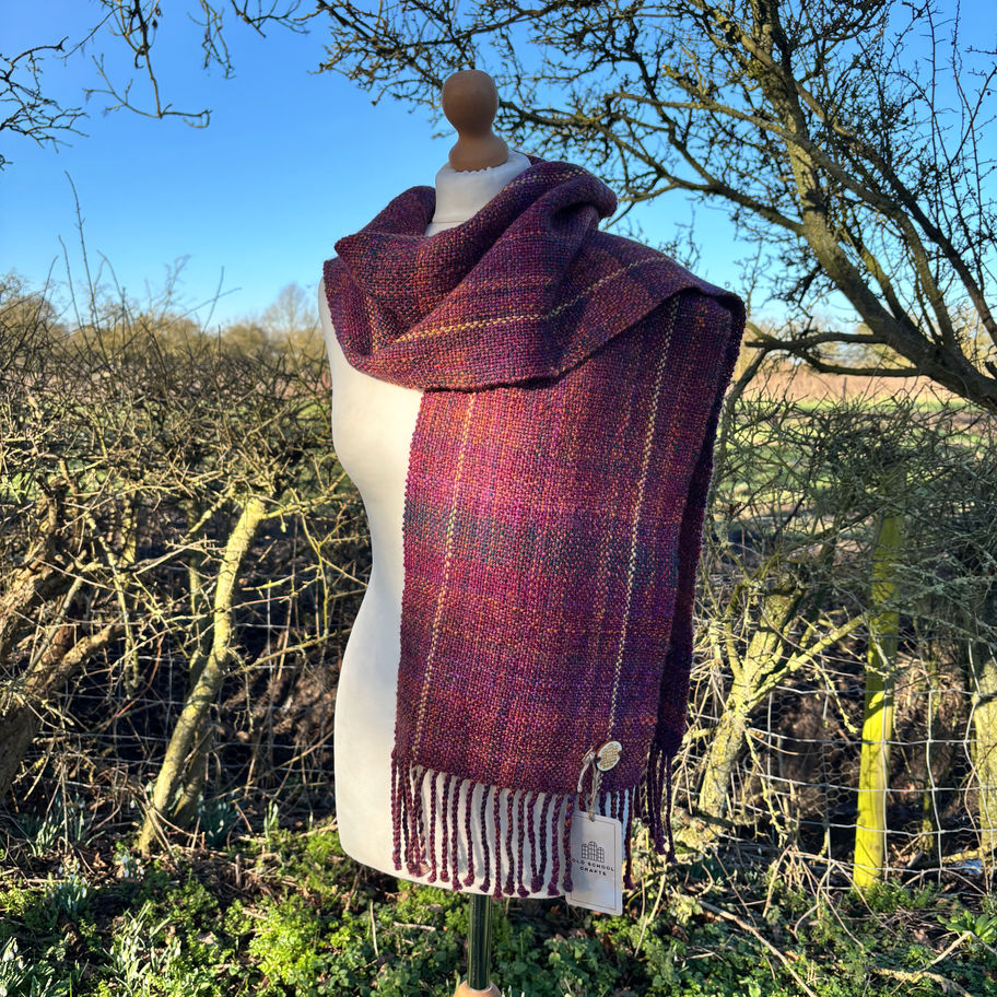 Aurora handspun scarf front view