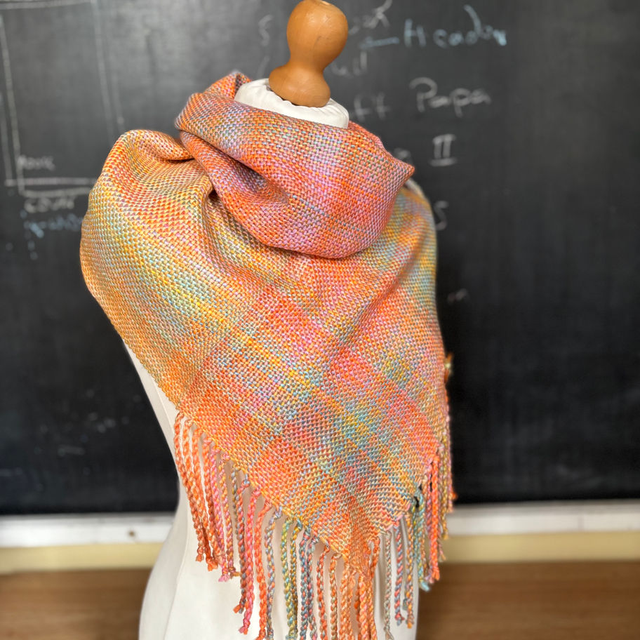 tropical sunrise infinity cowl right side view