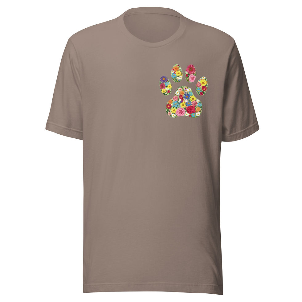 Thumbnail: Pawzitive Floral Paw Unisex t-shirt