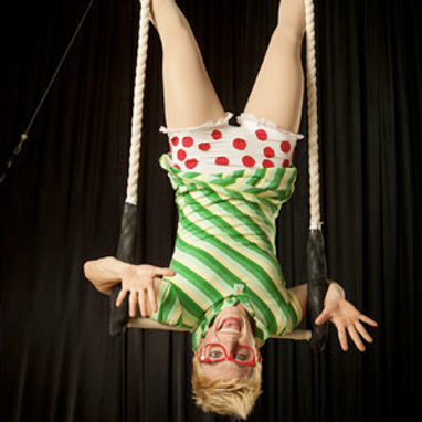 aloft teacher, trapeze, upside down