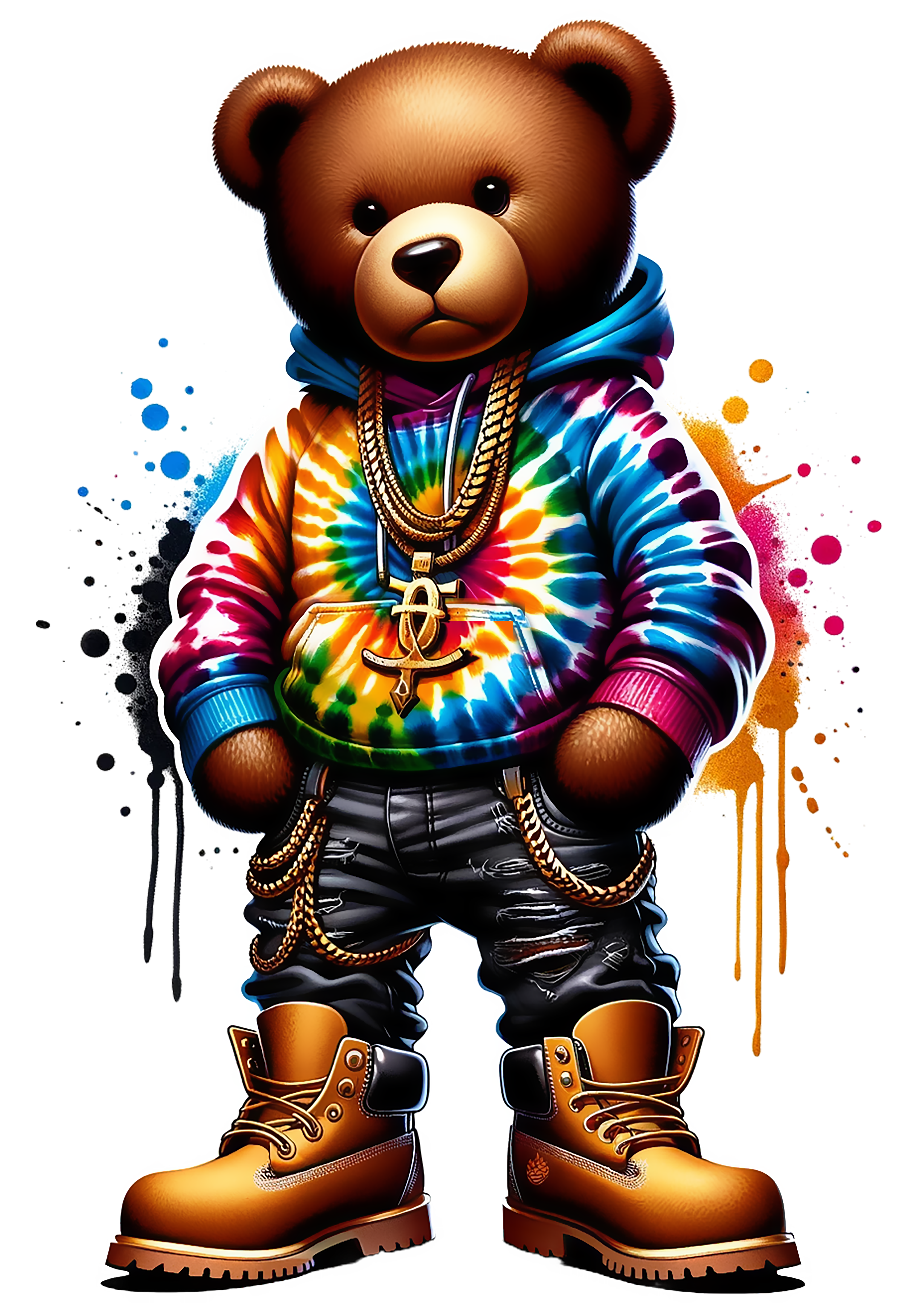 Tie Dye Bear T-Shirts