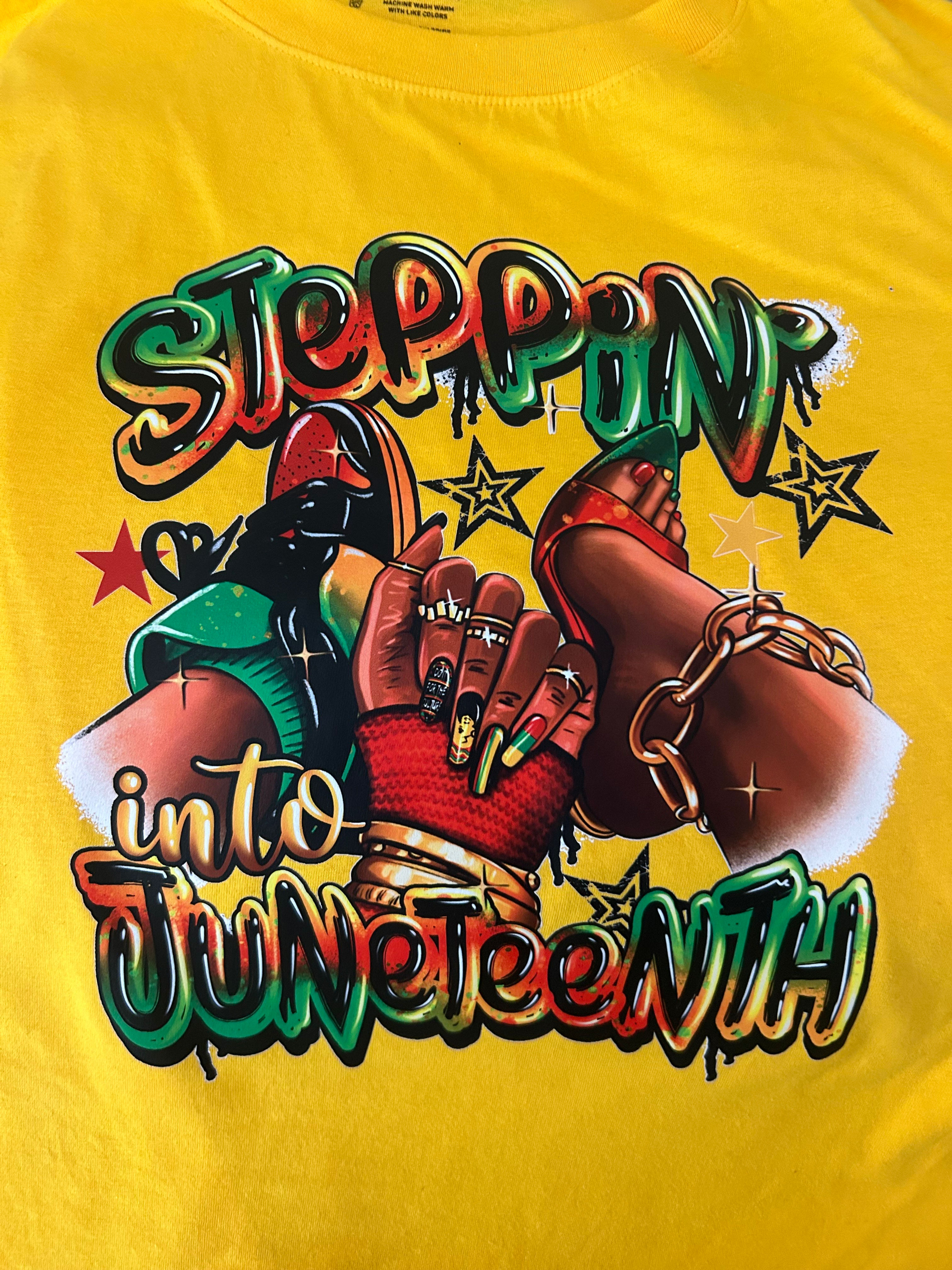 Steppin Into Juneteenth(Female) T-Shirts