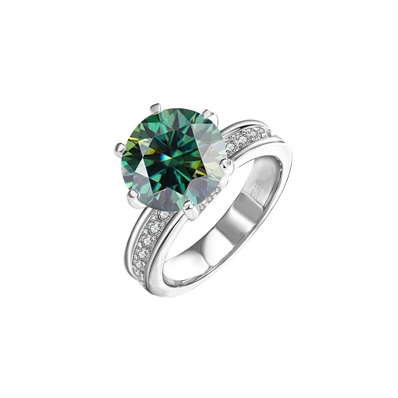 Thumbnail: 5ct. Huge Moissanite Six-Prong Crown Ring