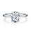 Thumbnail: Timeless Oval Allure D Colour VVS1 Moissanite Ring