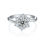 Thumbnail: 1ct Peony Splendor Moissanite Women Ring S925