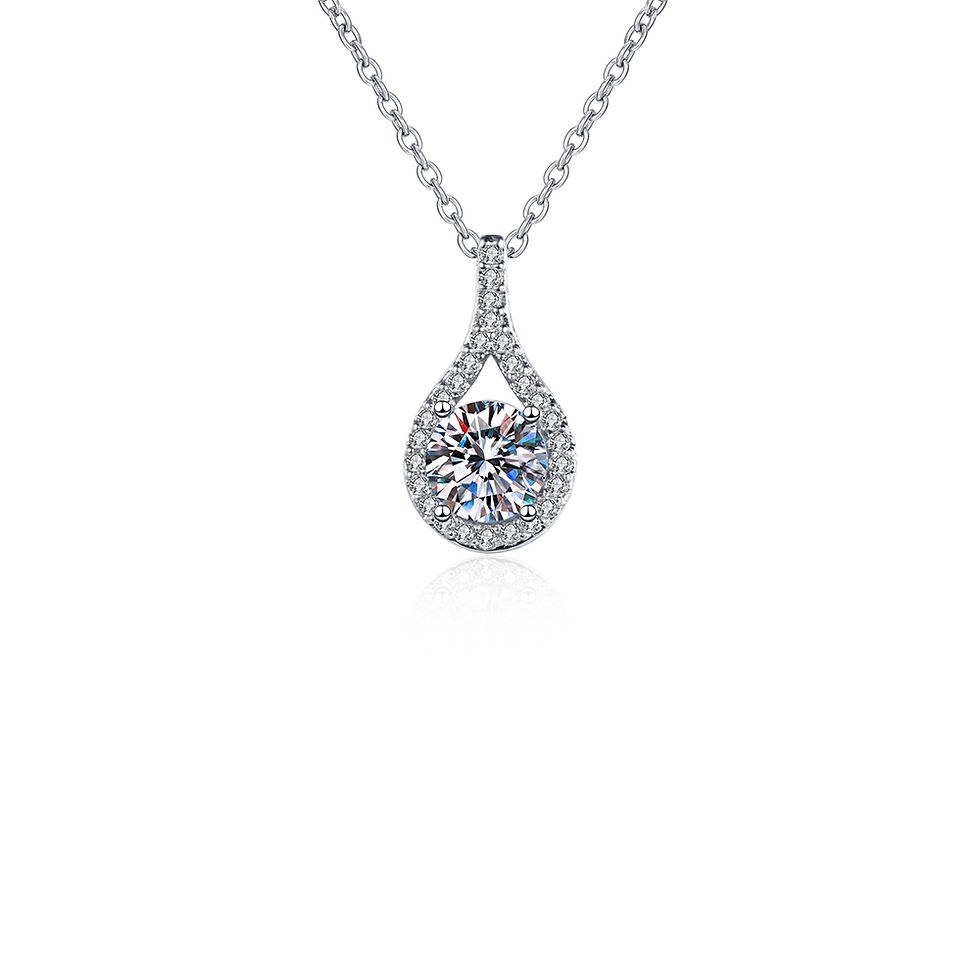 Teardrop Elegance Moissanite Necklace