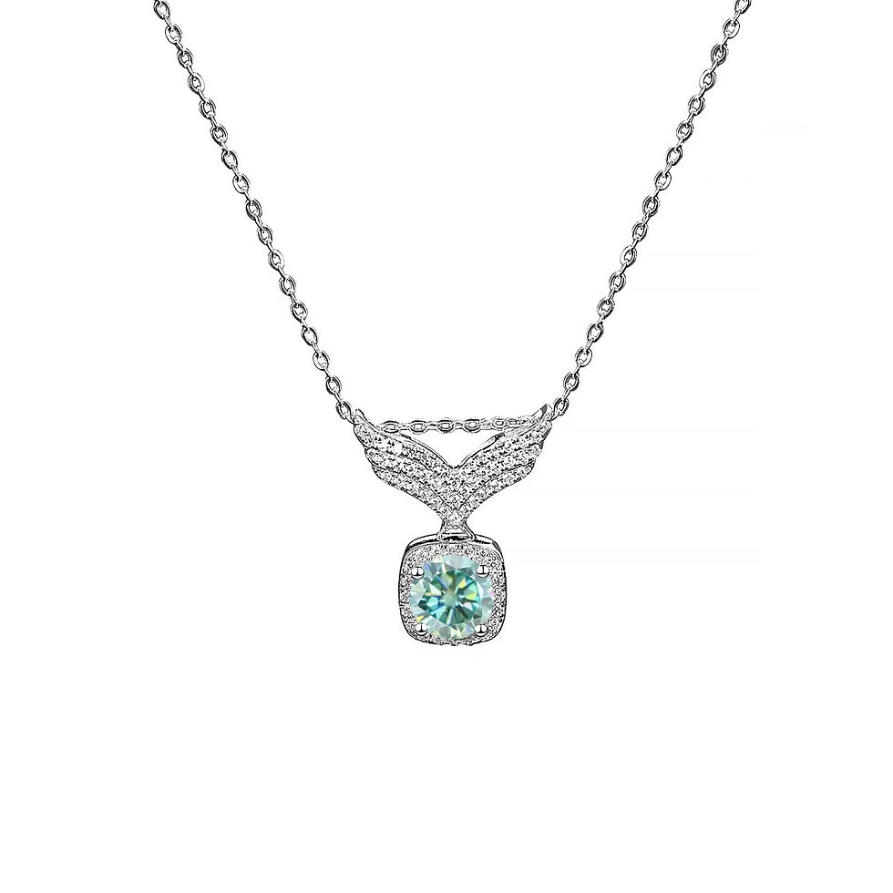 Thumbnail: Mermaid Princess Moissanite Necklace