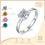 Thumbnail: 0.50ct Romantic Ribbon S925 Silver Platinum-

