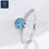 Thumbnail: 1ct Iris Delight Moissanite Women Ring S925 18K White Gold Plating