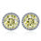 Thumbnail: Luxury Round Halo Moissanite Stud Earrings