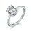 Thumbnail: Timeless Oval Allure D Colour VVS1 Moissanite Ring