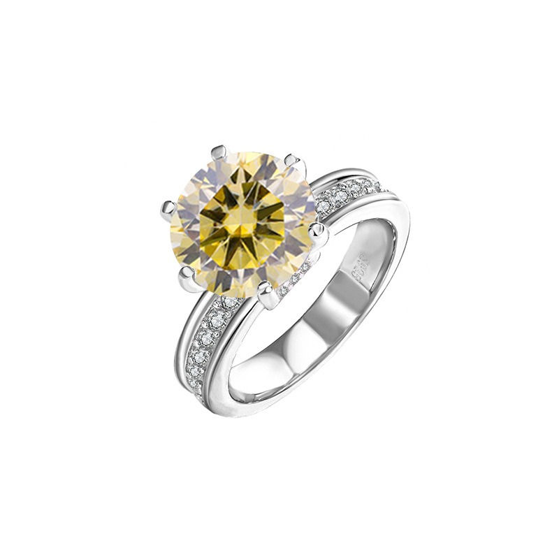 Thumbnail: 5ct. Huge Moissanite Six-Prong Crown Ring