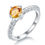 Thumbnail: Product: 1ct Iris Delight Moissanite Women Ring S925 18K White Gold Plating
