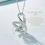 Thumbnail: Sparkling Sway: Graceful Swan - D grade 0.5ct Moissanite necklace S925 Platinum