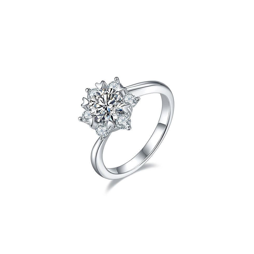 1ct Peony Splendor Moissanite Women Ring S925