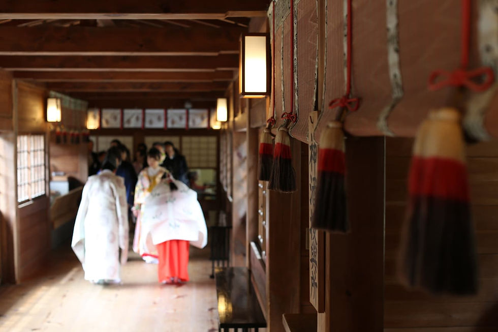 小國神社の通路の様子