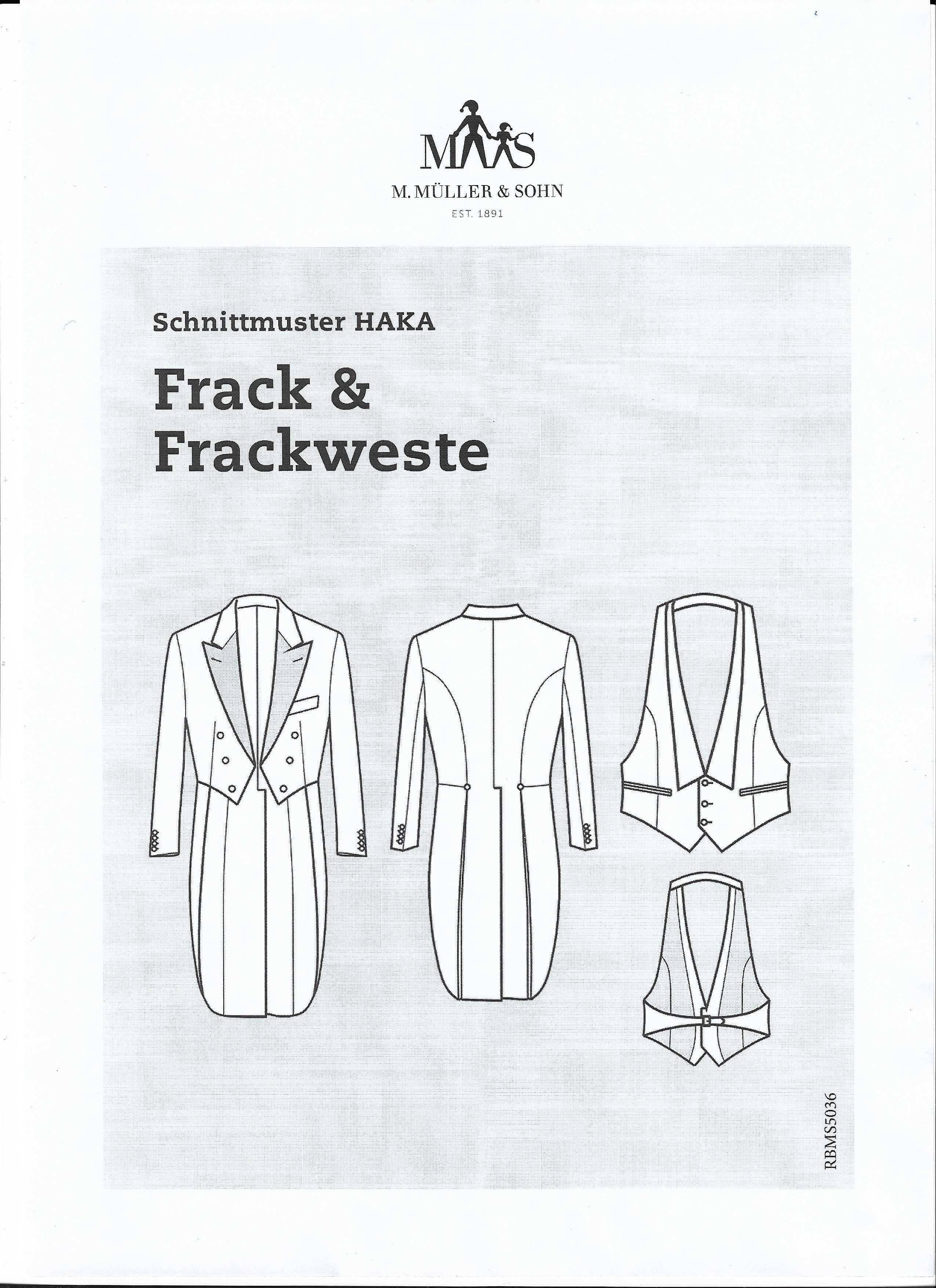 Mönster till frack och frackväst