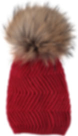 BTZ83 Zig Zag Knit Hat~Red