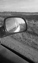 Rearview mirror in black & white