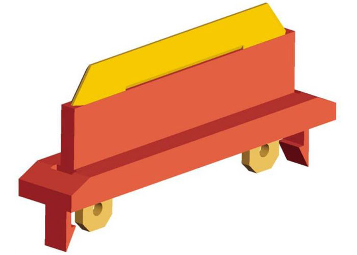 XA-310993, ZAPATA COLECTORA Y SOPORTE SAFE-LEC 2, 50A/100 A, FASE ROJA.