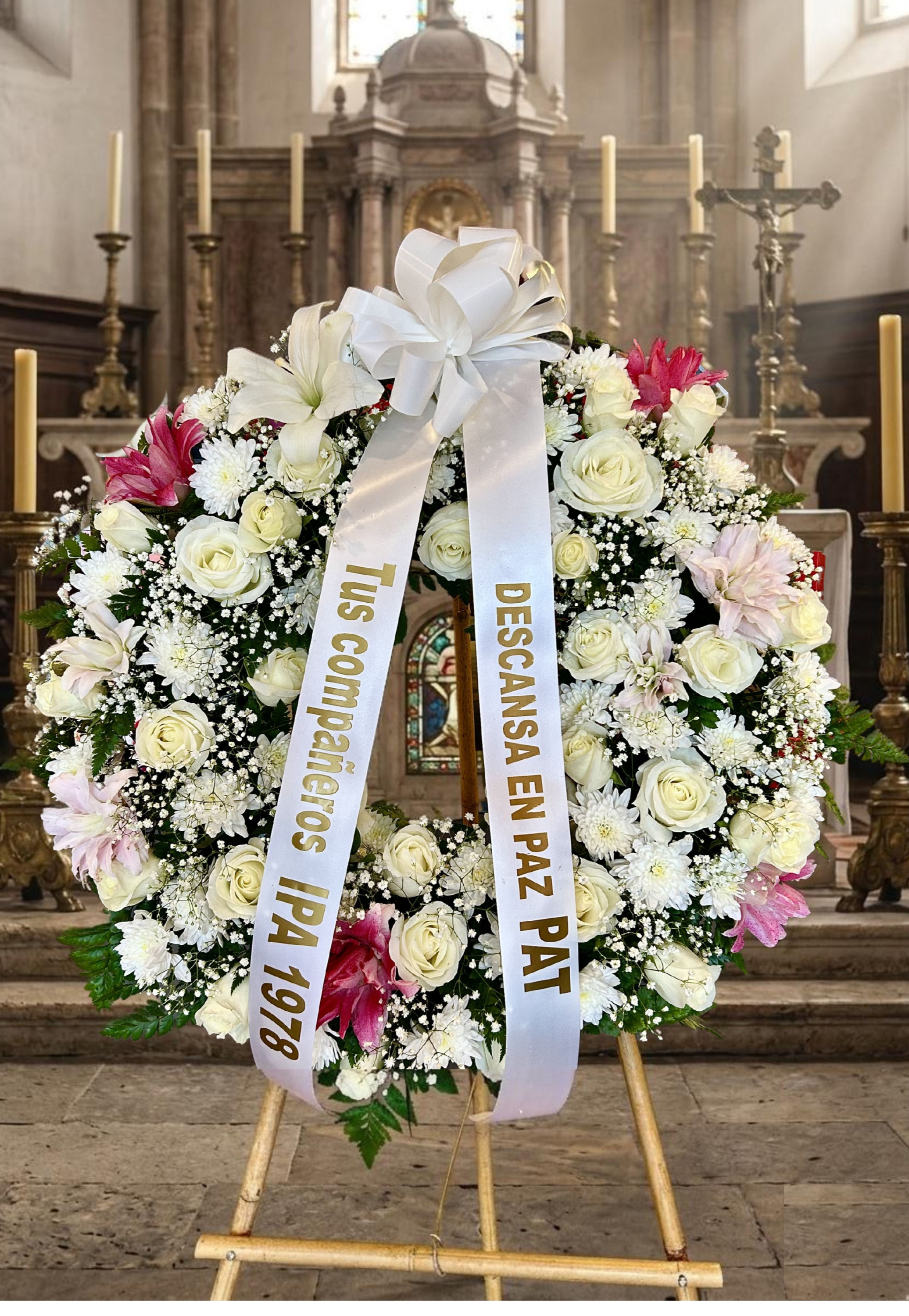 Corona Fúnebre grande de 24 "