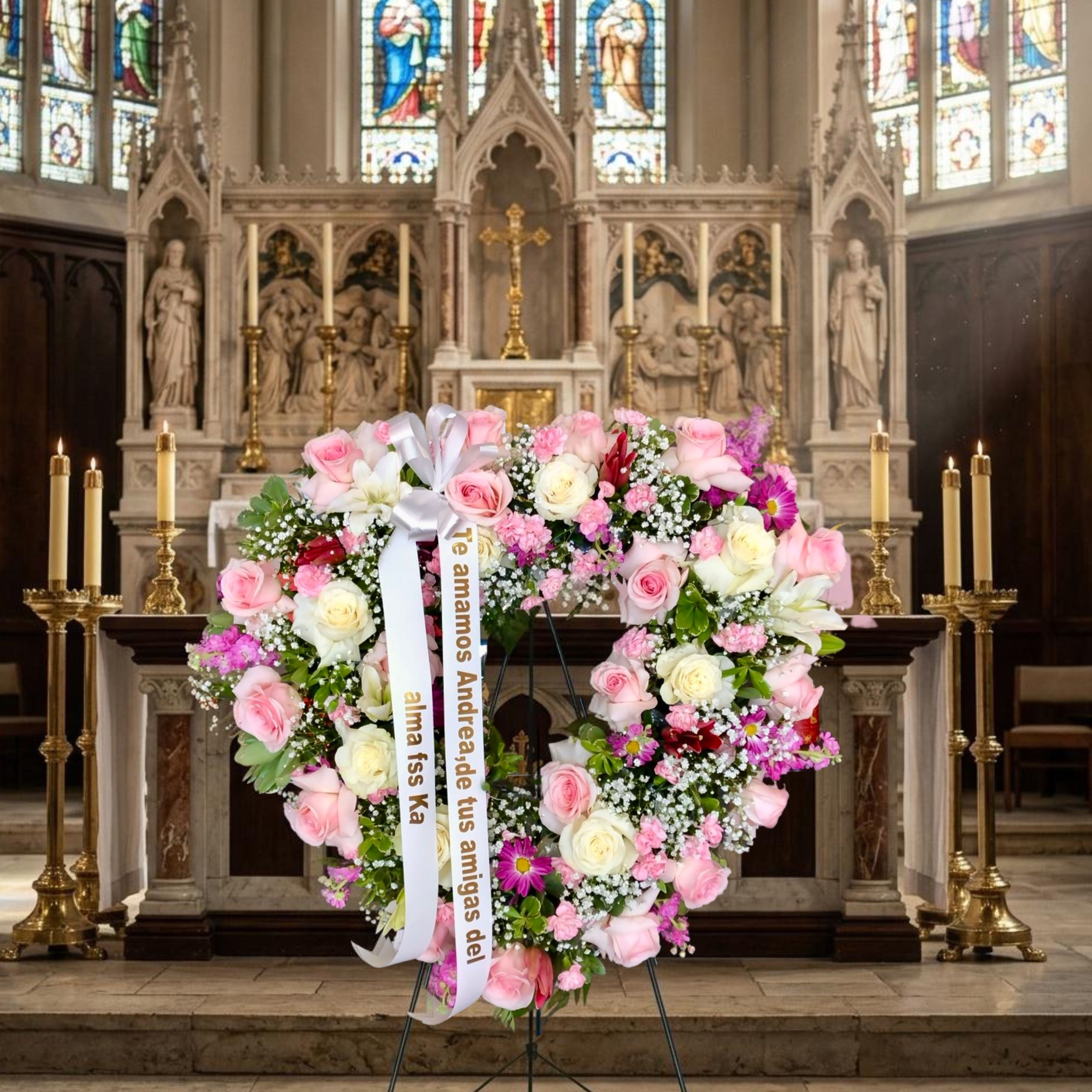 Corazón fúnebre mediano de 22"