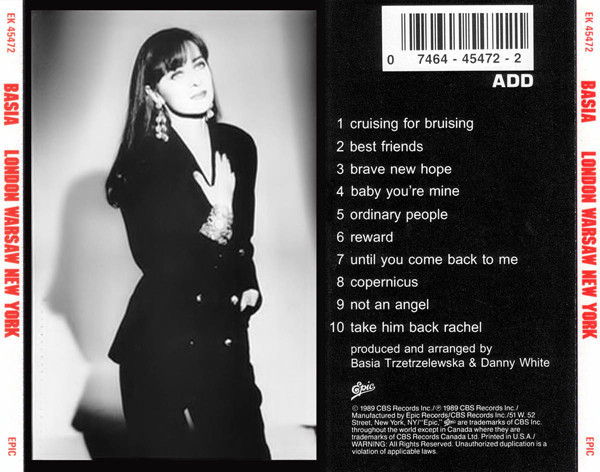 Thumbnail: Basia – London Warsaw New York CD