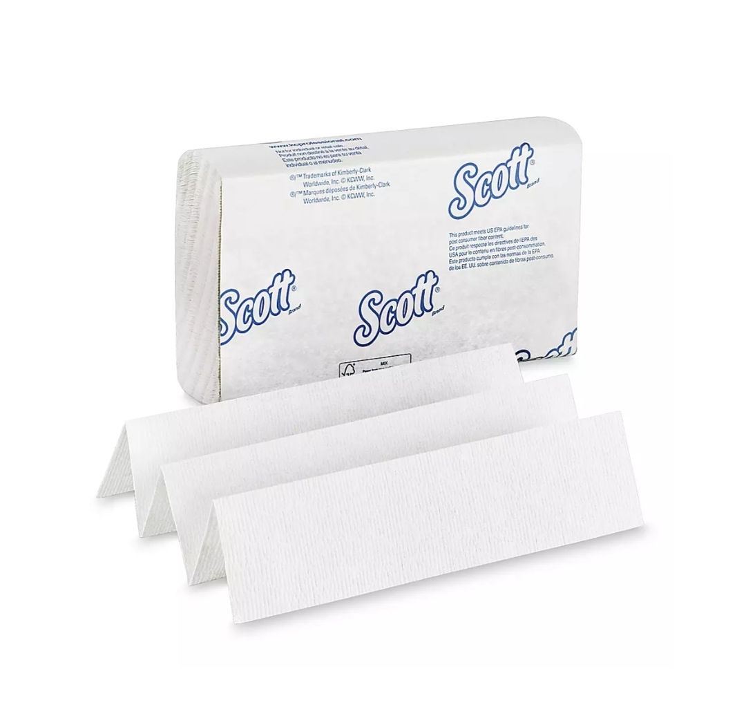 Scott Control Slimfold Towels 7.5 x 11.6 White