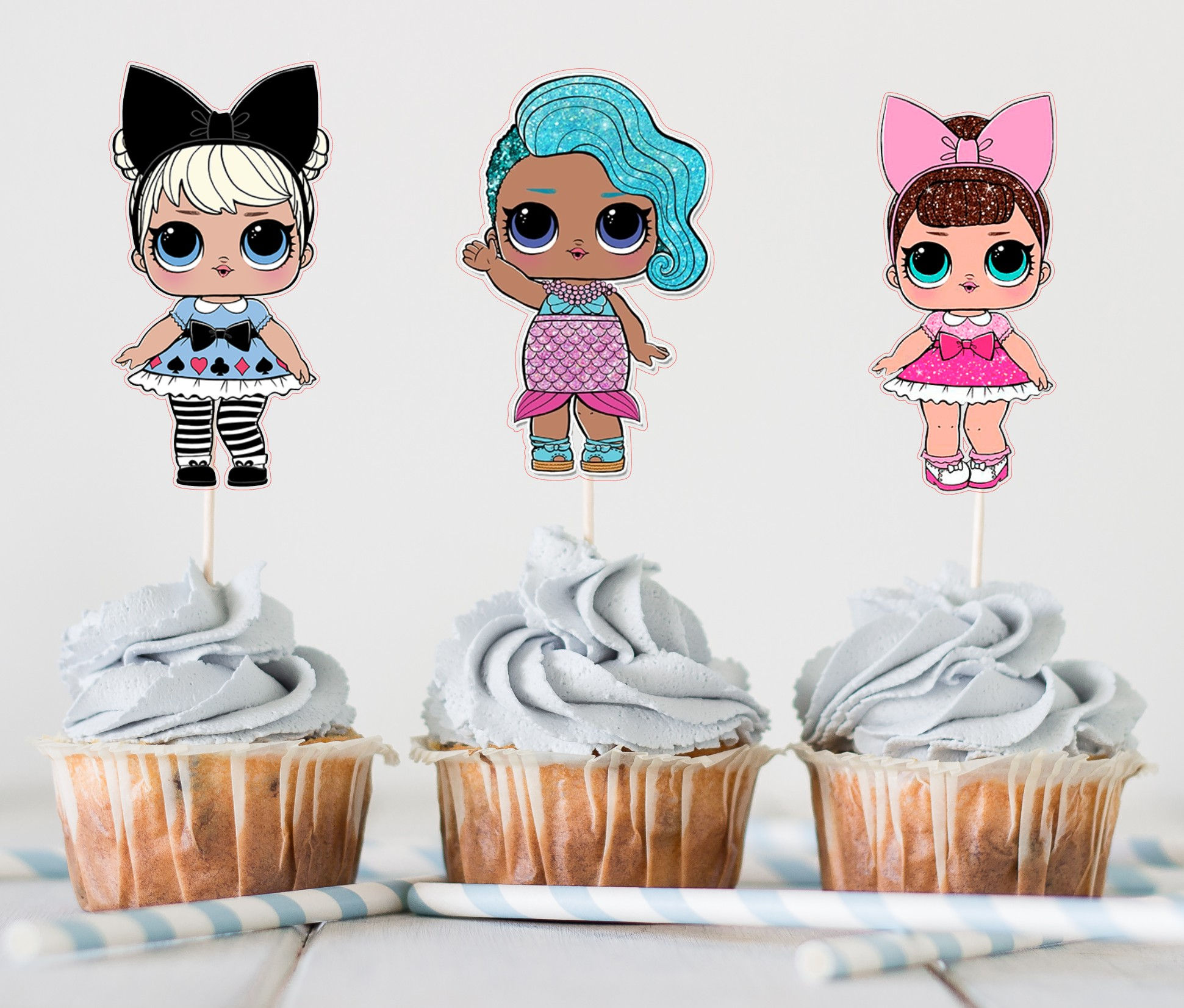 LOL Doll Cupcake Toppers