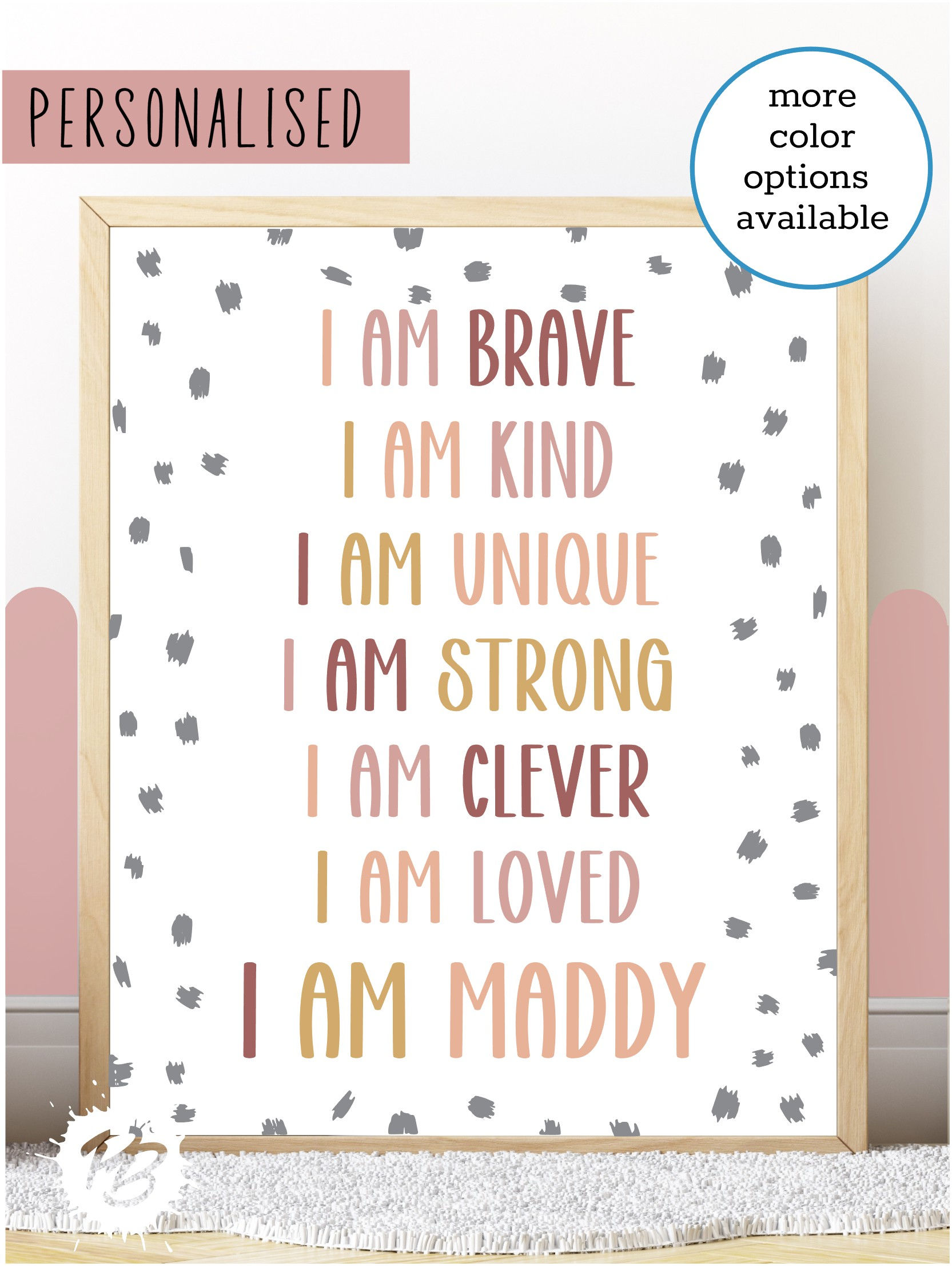 Personalised I Am Brave (pink)