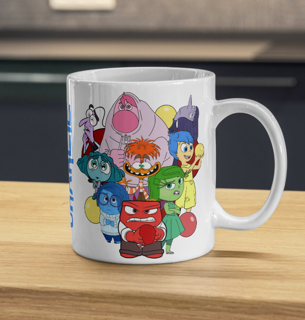 PERSONALISED 'INSIDE OUT MOVIE' 325ML (11OZ) CERAMIC MUG.