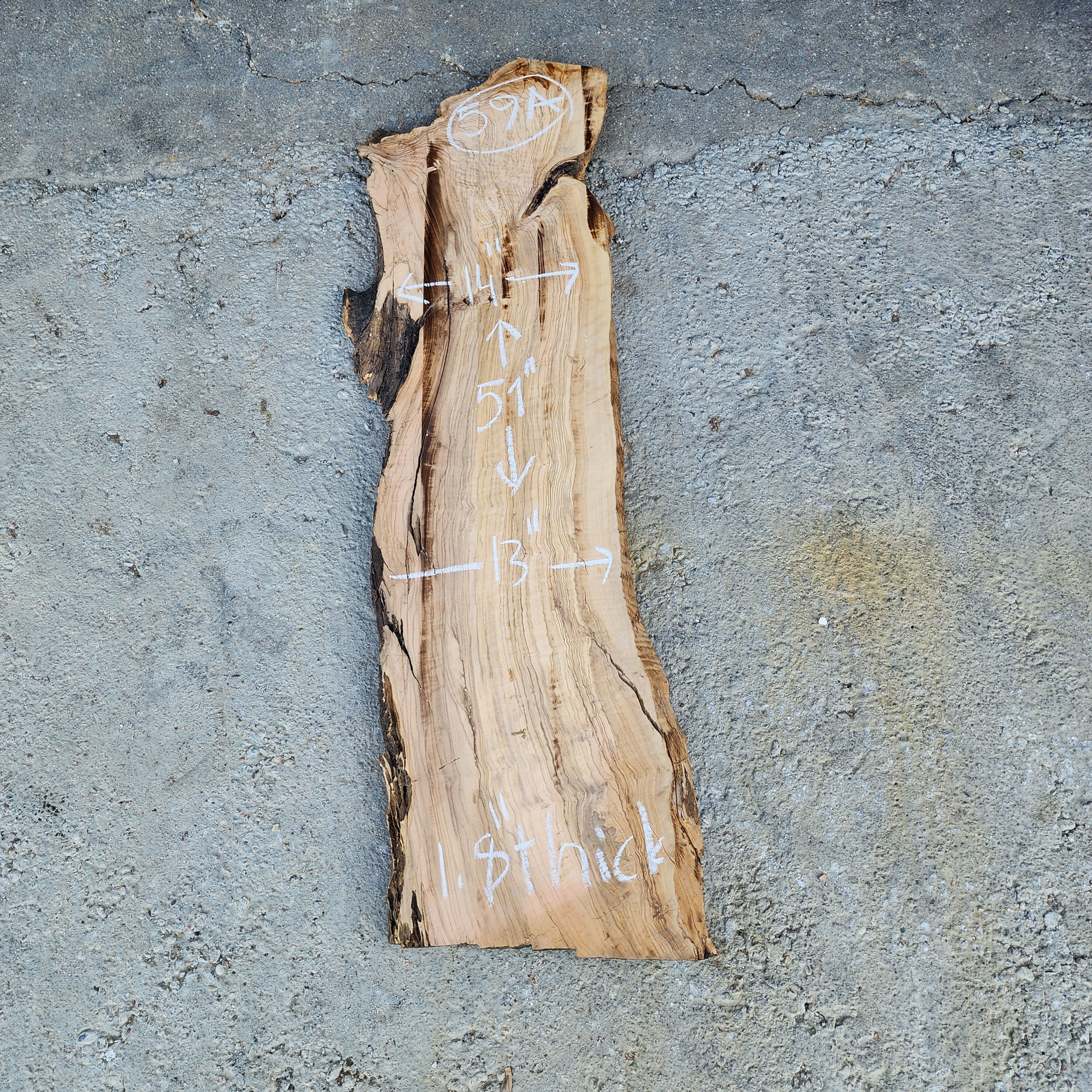 Double live edge slab 59
