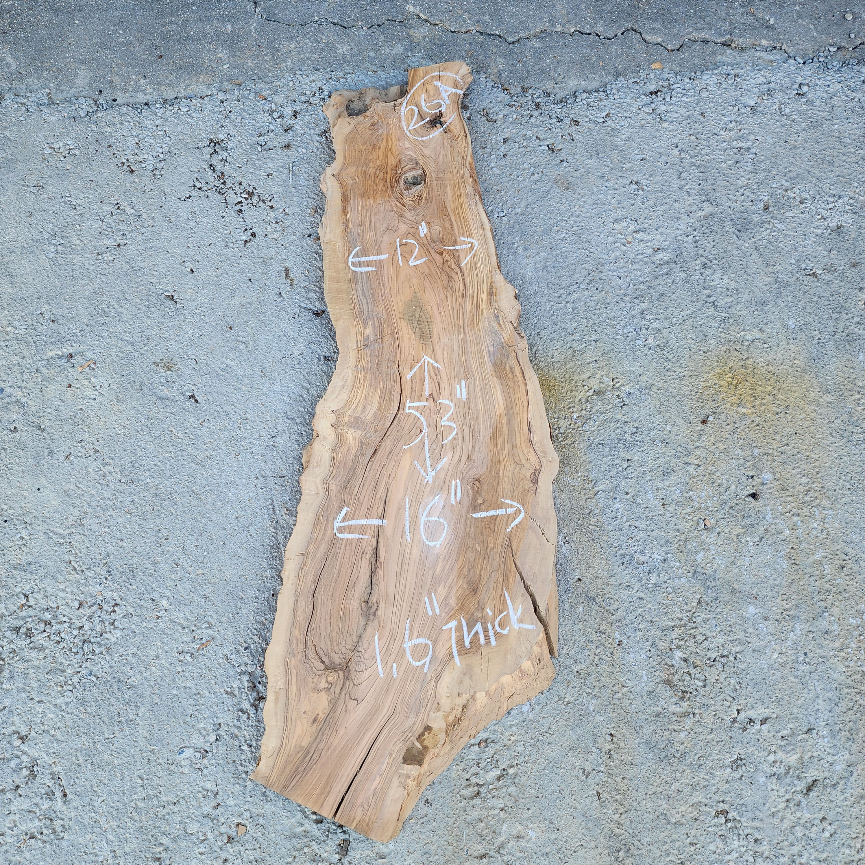 Double live edge slab 26