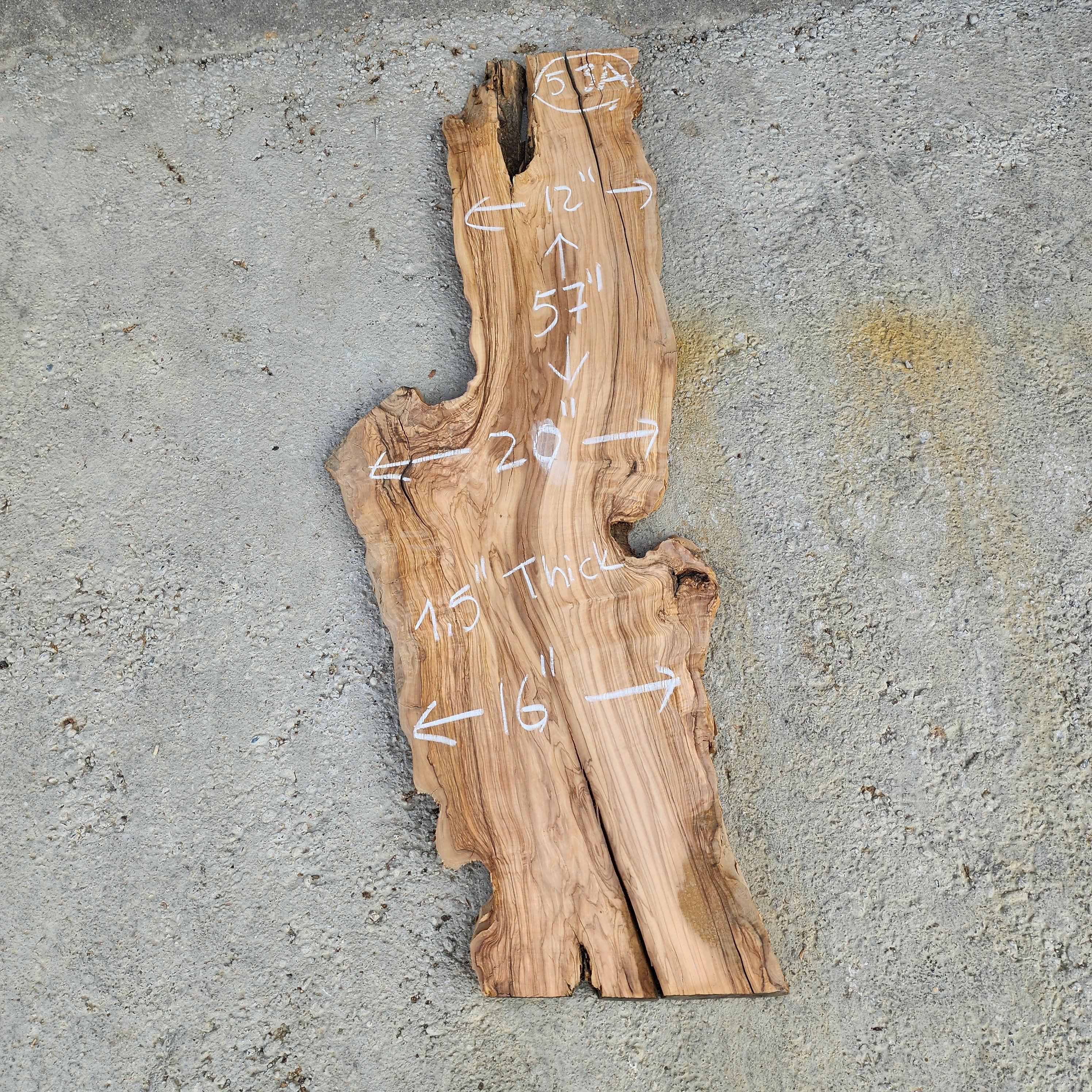 Double live edge slab 53