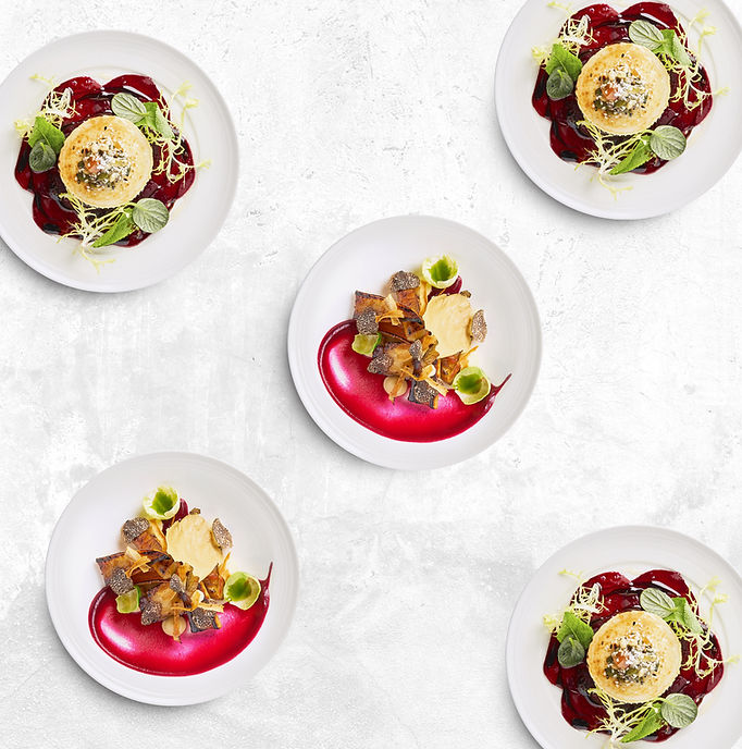 Impiattamento di cibo gourmet