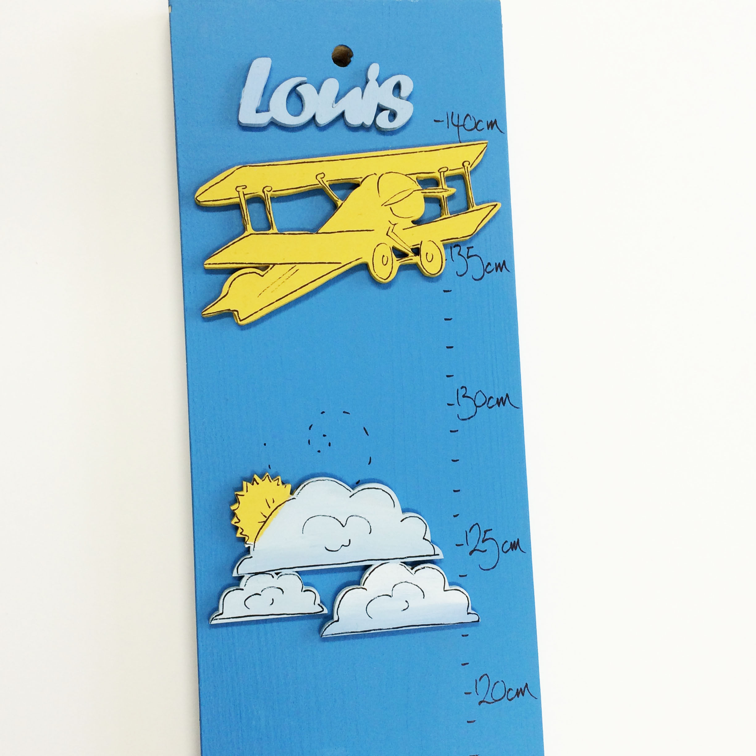 Personalised biplane height chart