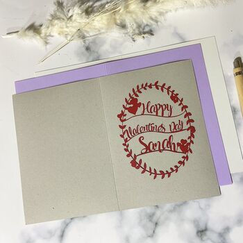 Thumbnail: Personalised Valentines day lasercut cards