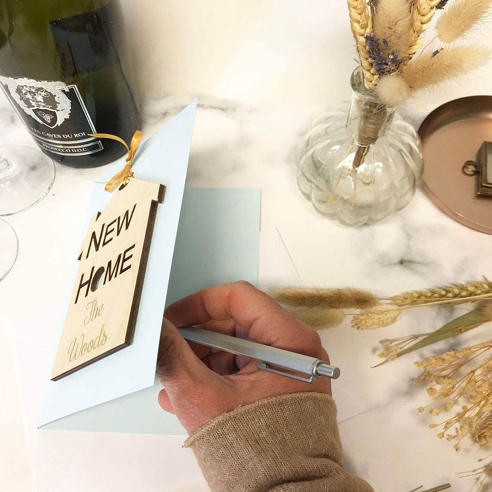 Thumbnail: Personalised Wooden New Home Laser Cut House Card