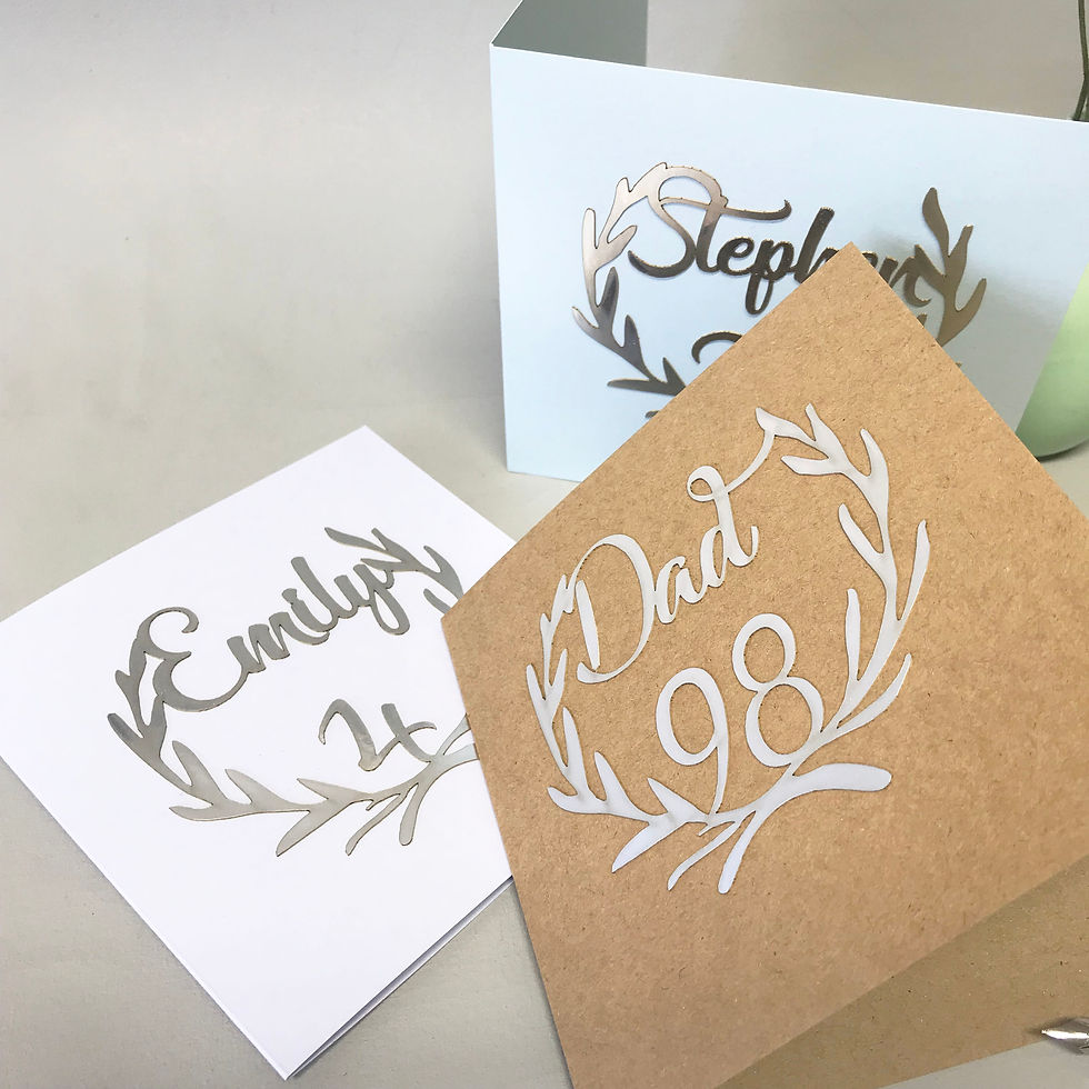 Thumbnail: Personalised Paper Cut Birthday Cards