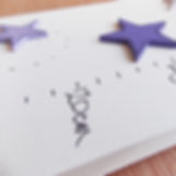 Personalised girl's height chart with lilac stars