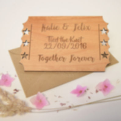 Personalised Wedding Keepsake Card