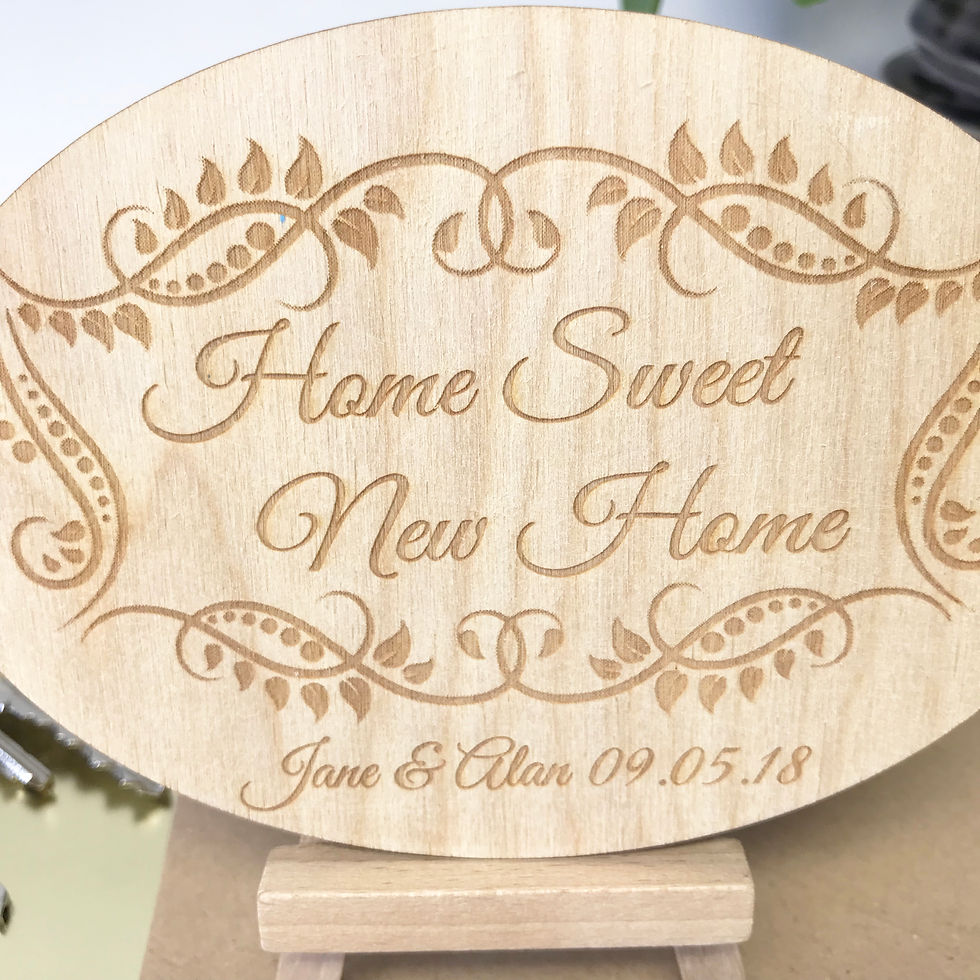 Thumbnail: Unique housewarming card with optional wooden easel