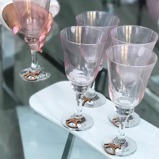 Personalised Five Wine Glass Charms Personalised Five Wine Glass Charms