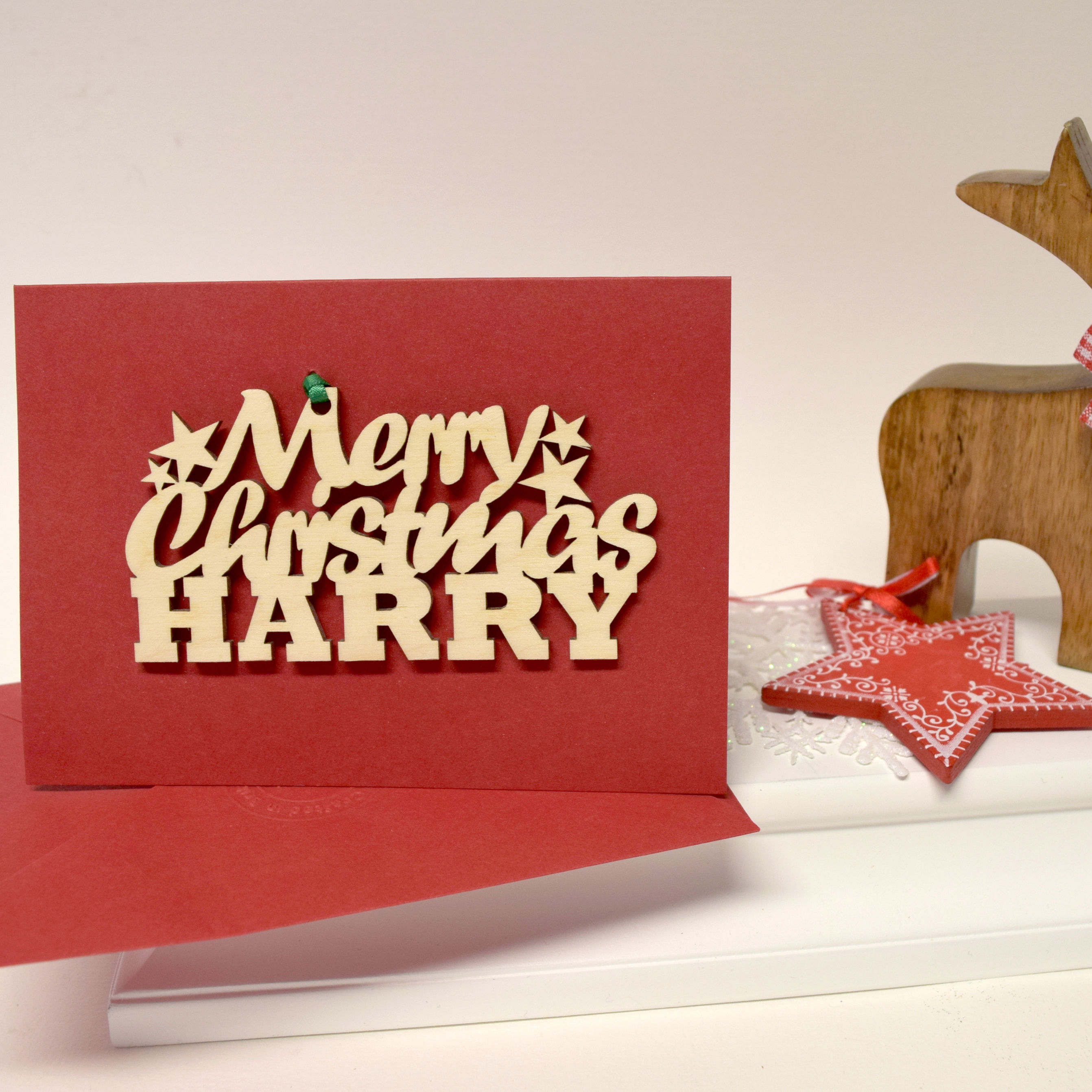 Personalised Merry Christmas Card