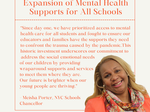 NYC Announces Historic Expansion of Mental Health Supports for All Schools