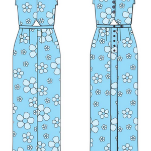 Petal Wrap Sleeve Dress