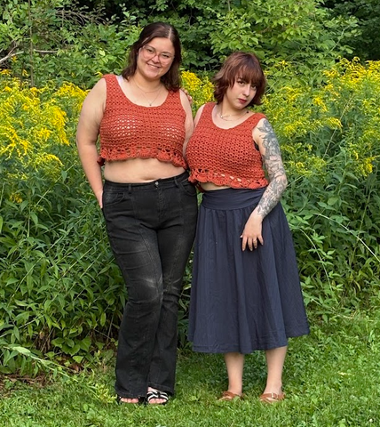 Rustic Burnt Orange Crochet Top