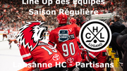Line-Up Lausanne HC – HC Lugano